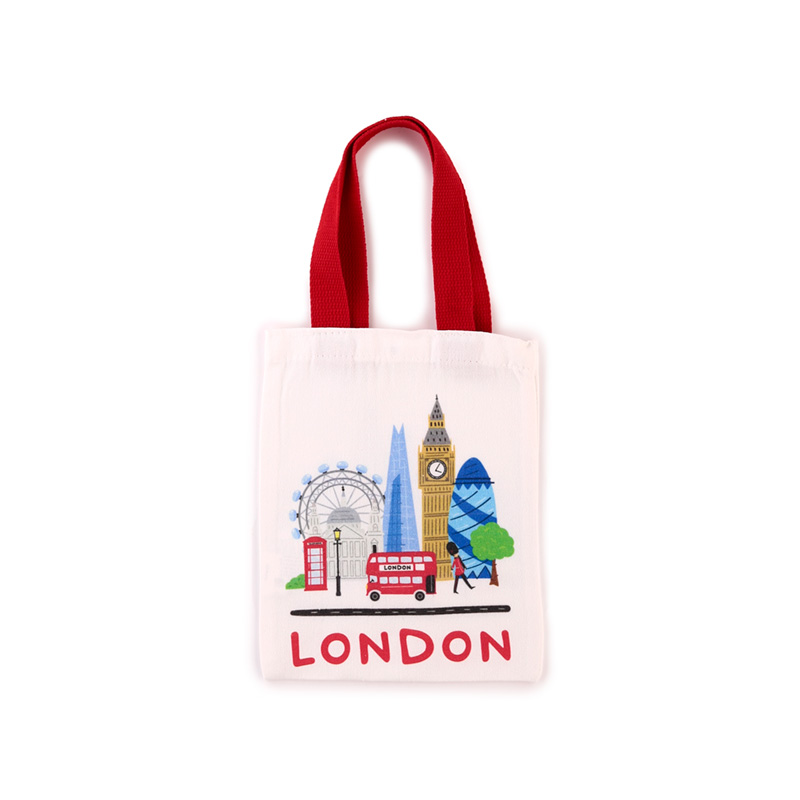 Reusable Cotton Zip Up Shopping Bag - London Icons Red Routemaster Bus