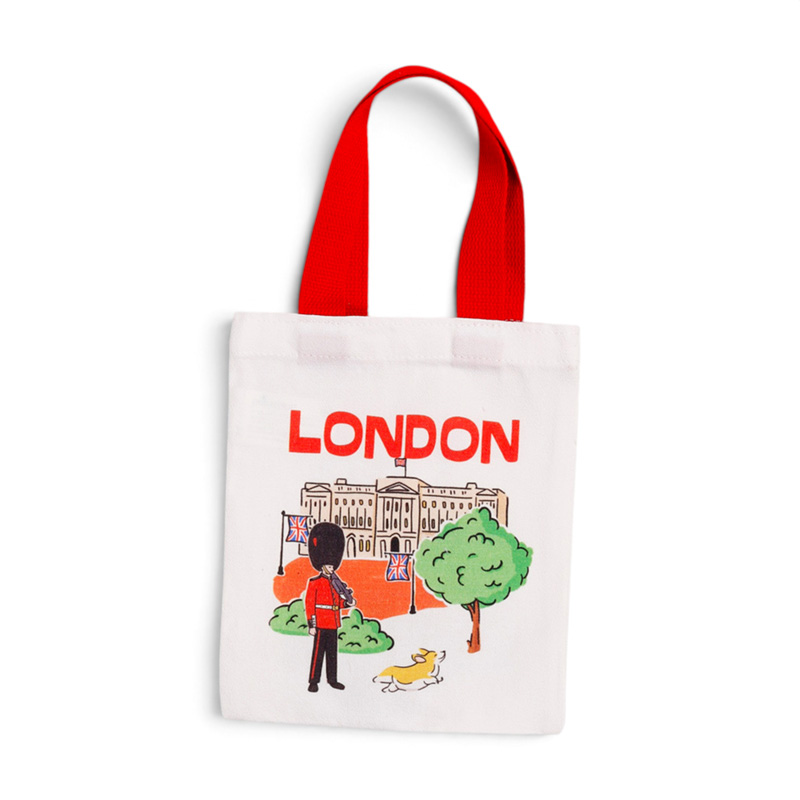 London Souvenir Big Ben & Buckingham Palace Reusable Small Tote Bag
