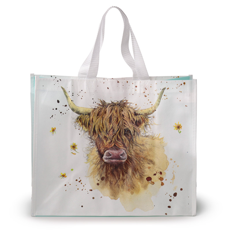 Jan Pashley Highland Coo Cow Reusable Shopping Bag