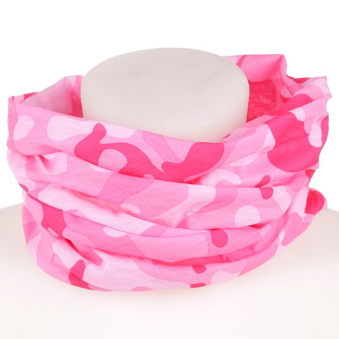 Pink Camouflage Neck Warmer Tube Scarf