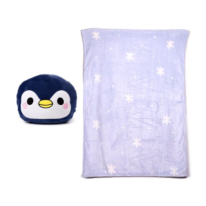 Blankeazzz Adoramals Nico the Penguin 2-in-1 Plush Toy & Travel Blanket