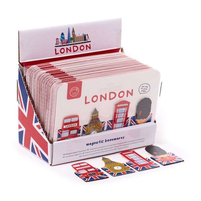 London Souvenir Shaped Magnetic Bookmark Set