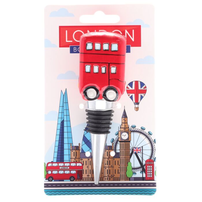 Ceramic London Icons Red Routemaster Bus Bottle Stopper