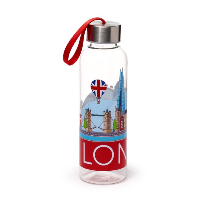 London Icons Panorama 500ml Water Bottle with Metallic Lid