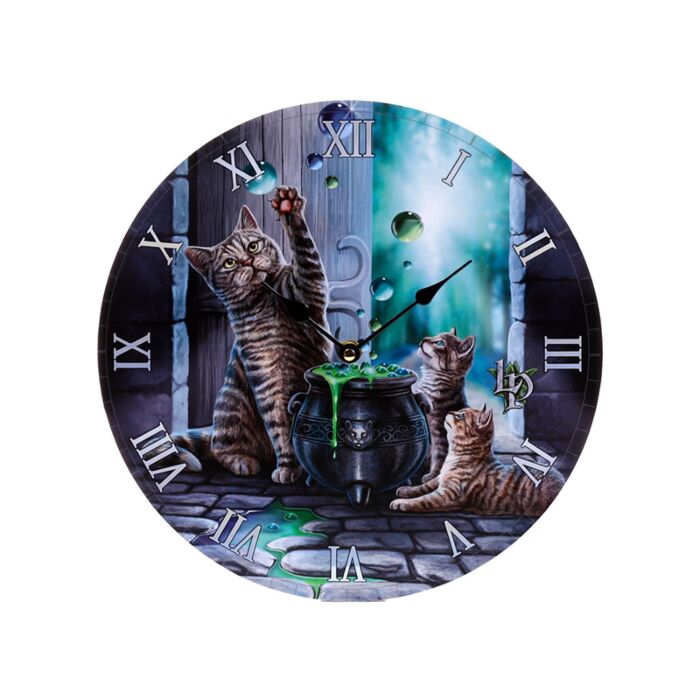 Lisa Parker Hubble Bubble Cat and Kitten Picture Clock