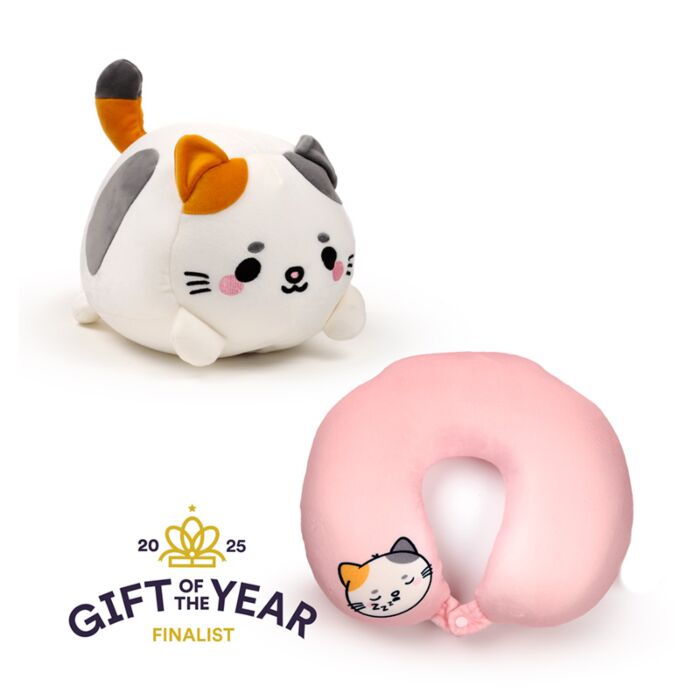 Swapseazzz Adoramals Cat 2-in-1 Plush Travel Pillow & Toy