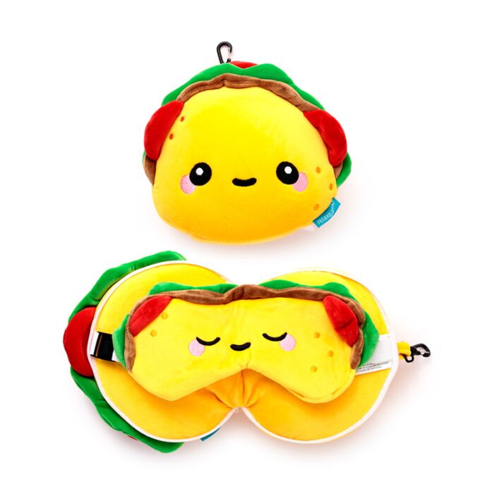Relaxeazzz Foodiemals Frida the Taco Travel Pillow & Eye Mask