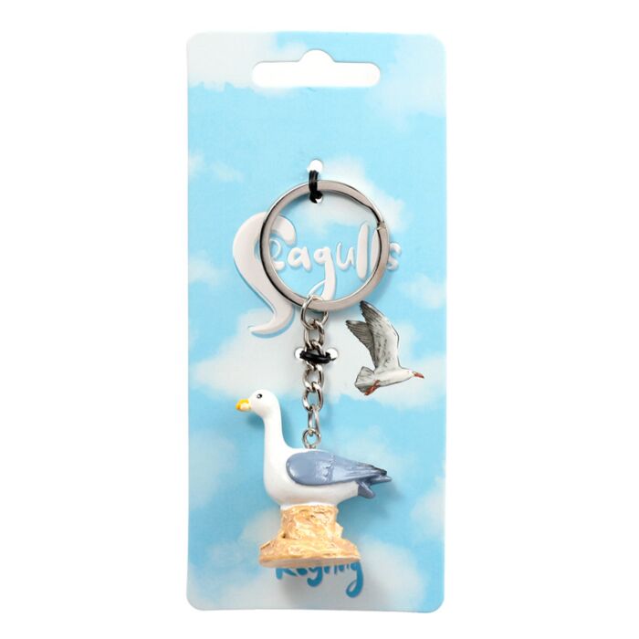 Seagull Buoy Seagull on Rock Keyring