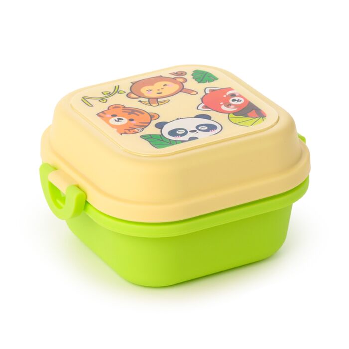 Adoramals Wild Clip Lock Stacked Bento Snack Lunch Box