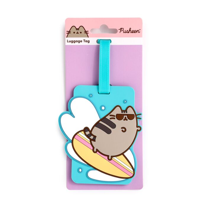 Pusheen the Cat Summer Surfer PVC Luggage Tag
