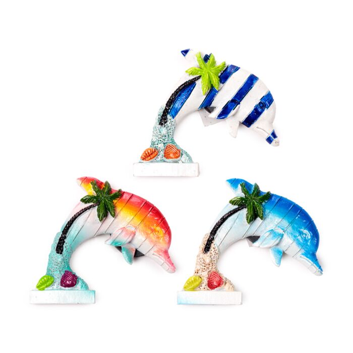 Souvenir Seaside Magnet Dolphin Shaped Tropical Island