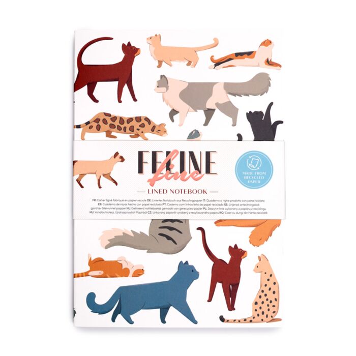Feline Fine Cats (New) Recycled Paper A5 Notebook