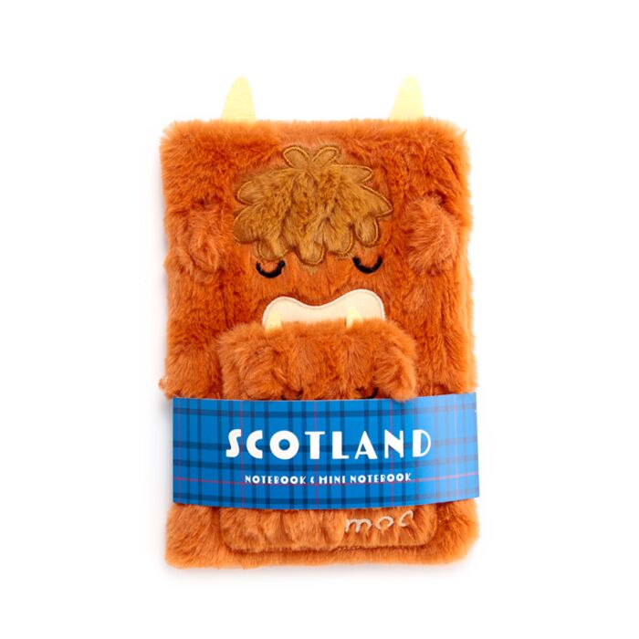 Highland Coo Plush Notebook with Pouch & Mini Notebook