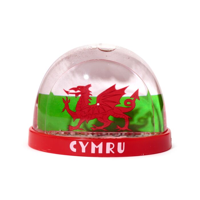 Welsh Dragon Wales (Cymru) Souvenir Medium Glitter Snow Storm