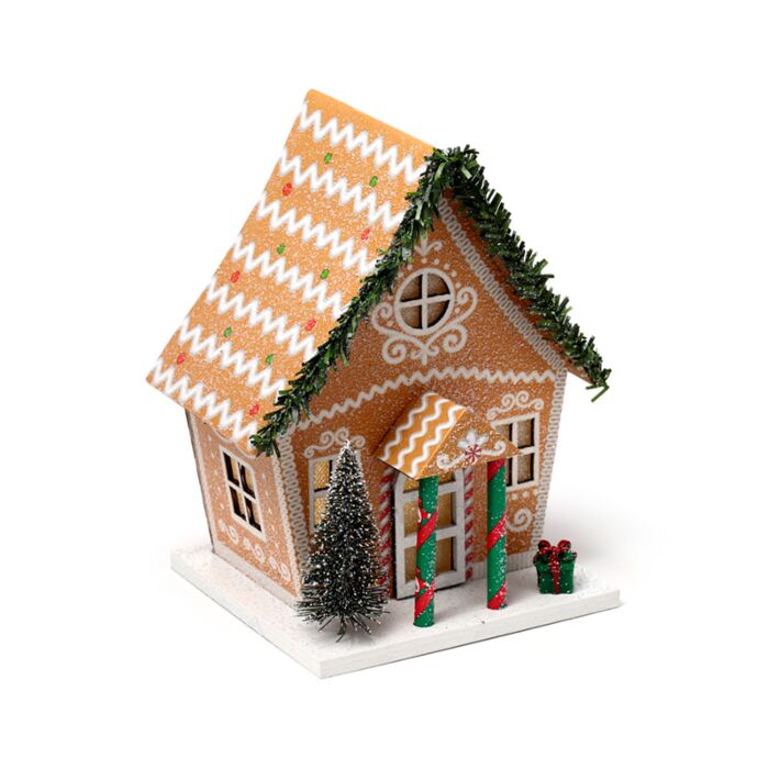 Gingerbread Christmas House LED Decoration
