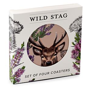 Wild Stag Set of 4 Cork Coasters Wild Stag Set of 4 Cork Coasters