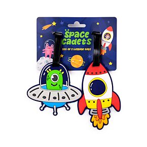 Space Cadets PVC Luggage Tag Set of 2 Space Cadets PVC Luggage Tag Set of 2
