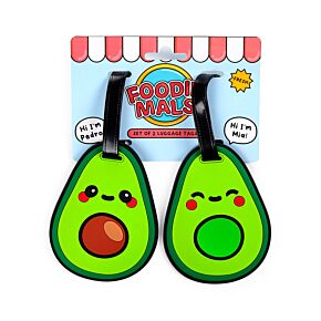 Foodiemals Avocado PVC Luggage Tag Set of 2