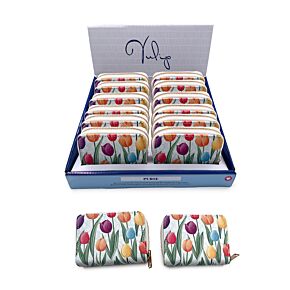 Tulips Zip Around Small Wallet Purse Tulips Zip Around Small Wallet Purse