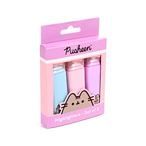 Pusheen the Cat Shaped Lid Highlighter Set of 3