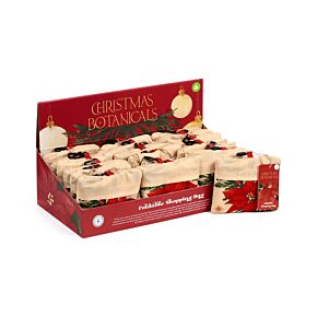 Foldable Reusable RPET Shopping Bag Christmas Botanicals Foldable Reusable RPET Shopping Bag Christmas Botanicals