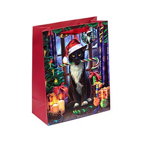 Lisa Parker Christmas Krampus Cat Gift Bag Large Lisa Parker Christmas Krampus Cat Gift Bag Large