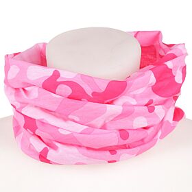 Pink Camouflage Neck Warmer Tube Scarf