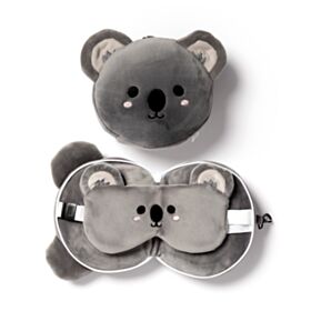 Relaxeazzz Adoramals Koala Plush Travel Pillow & Eye Mask