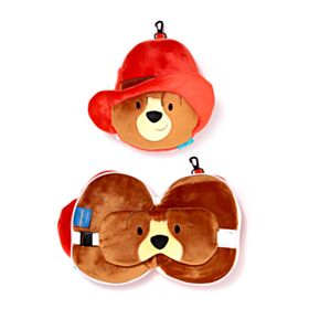 Relaxeazzz Paddington Bear Shaped Plush Travel Pillow & Eye Mask