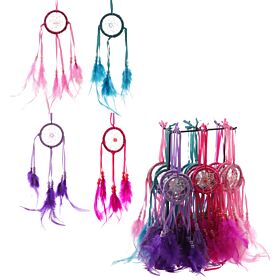 Bright Mini Feather Dreamcatchers