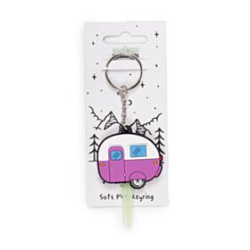Home is Where You Park It Caravan PVC Key Cover Keyring