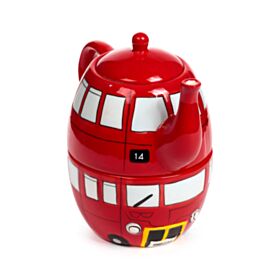 London Icons Red Routemaster Bus Ceramic Teapot & Cup Set for 1