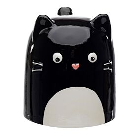 Feline Fine Black Cat Upside Down Ceramic Shaped Mug
