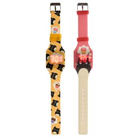 Feline Fine Black Cat Silicone Digital Watch