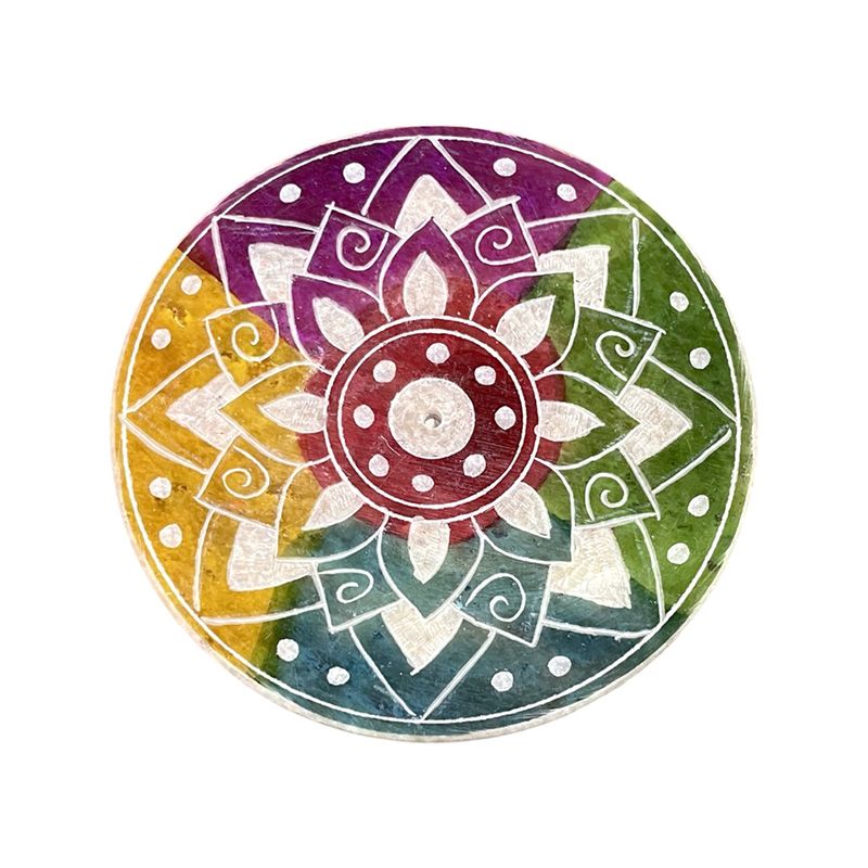 Soapstone Sunburst Incense Burner Dish
