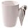 Silver Angel Wings Ceramic Shaped Handle Mug