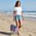 Blue Mandala Beach Bag & Mini Zip Up Pouch