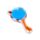 Adoramals Wild Head Shaped Glitter Hair Brush