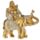 Lucky Buddha Sitting on Glitter Elephant