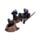 Witches Magical Black Cat Playing on Broomstick