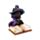 Witches Magical Black Cat Reading from Spell Book
