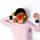 Relaxeazzz Fast Food Burger Plush Travel Pillow & Eye Mask