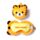 Relaxeazzz Tiger Plush Travel Pillow & Eye Mask