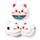 Relaxeazzz Maneki Neko Lucky Cat Plush Travel Pillow & Eye Mask