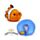Swapseazzz Adoramals Ocean Clownfish 2-in-1 Plush Travel Pillow & Toy
