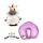 Swapseazzz Adoracorns Unicorn 2-in-1 Plush Travel Pillow & Toy