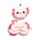 Relaxeazzz Adoramals Maddie the Axolotl Travel Pillow & Eye Mask