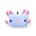 Relaxeazzz Minecraft Axolotl Shaped Plush Travel Pillow & Eye Mask