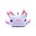 Relaxeazzz Minecraft Axolotl Shaped Plush Travel Pillow & Eye Mask