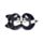 Relaxeazzz Luna the Husky Mountain Animal Plush Travel Pillow & Eye Mask